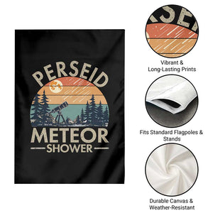 Perseid Meteor Shower Garden Flag Vintage Astronomy Lover