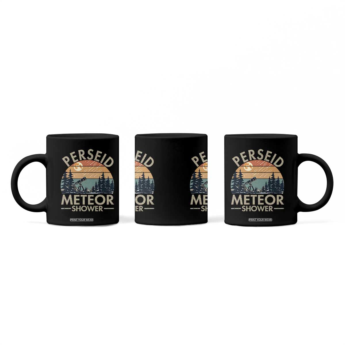 Perseid Meteor Shower Coffee Mug Vintage Astronomy Lover