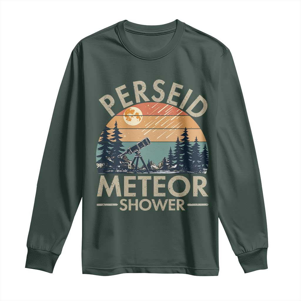 Perseid Meteor Shower Long Sleeve Shirt Vintage Astronomy Lover