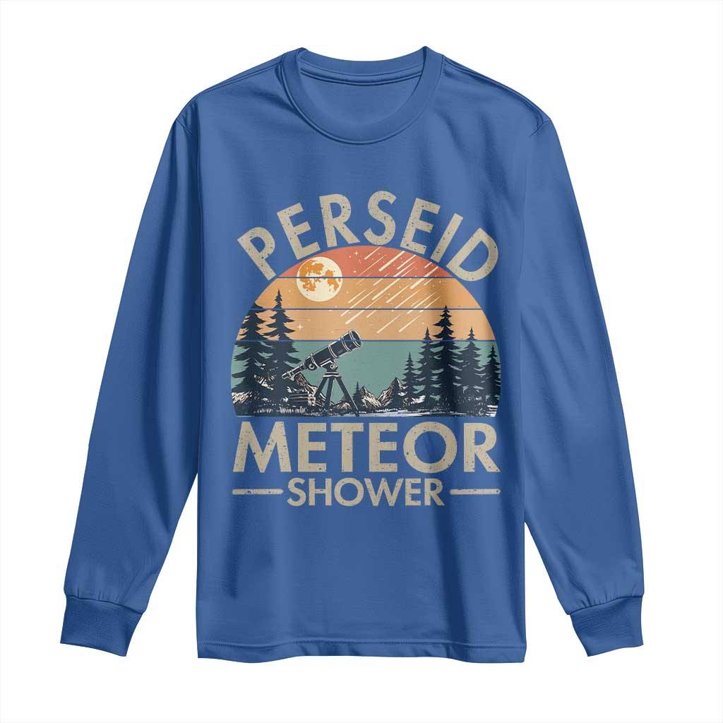 Perseid Meteor Shower Long Sleeve Shirt Vintage Astronomy Lover