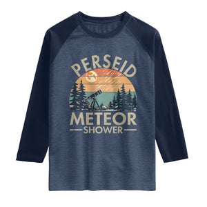 Perseid Meteor Shower Raglan Shirt Vintage Astronomy Lover