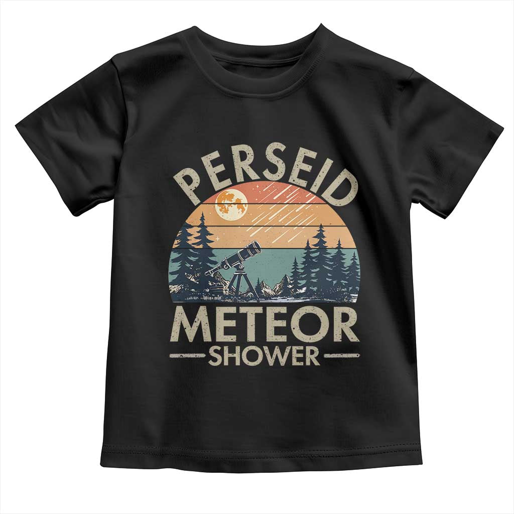 Perseid Meteor Shower Toddler T Shirt Vintage Astronomy Lover