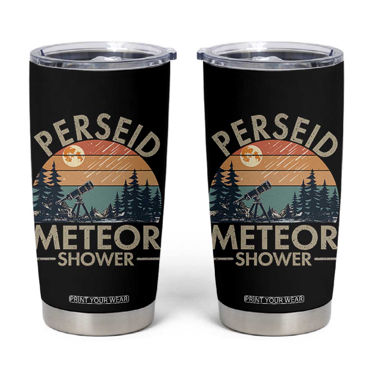 Perseid Meteor Shower Tumbler Cup Vintage Astronomy Lover