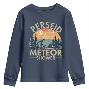 Perseid Meteor Shower Youth Sweatshirt Vintage Astronomy Lover