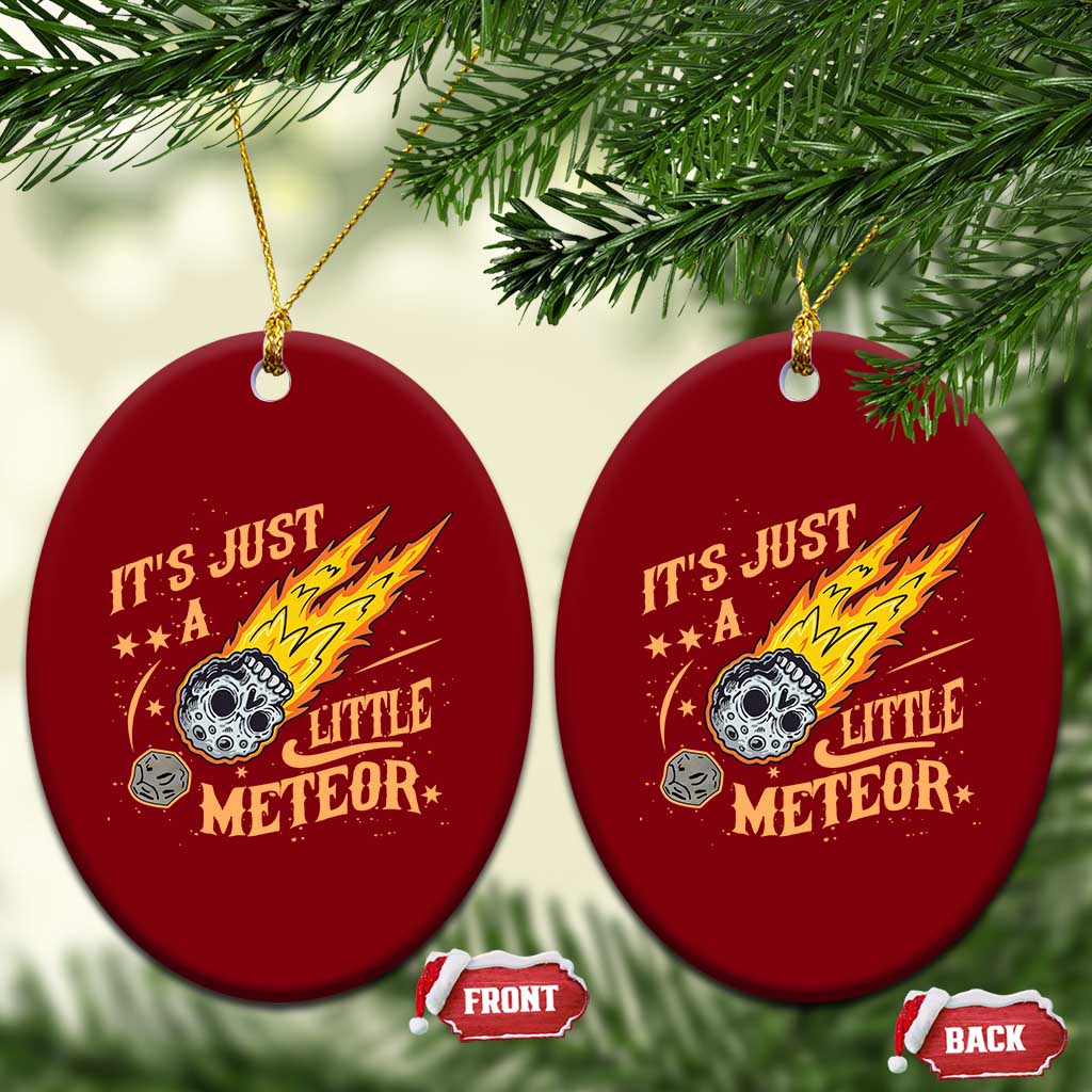 Funny Skull Meteorite Ceramic Ornament Just A Little Meteor