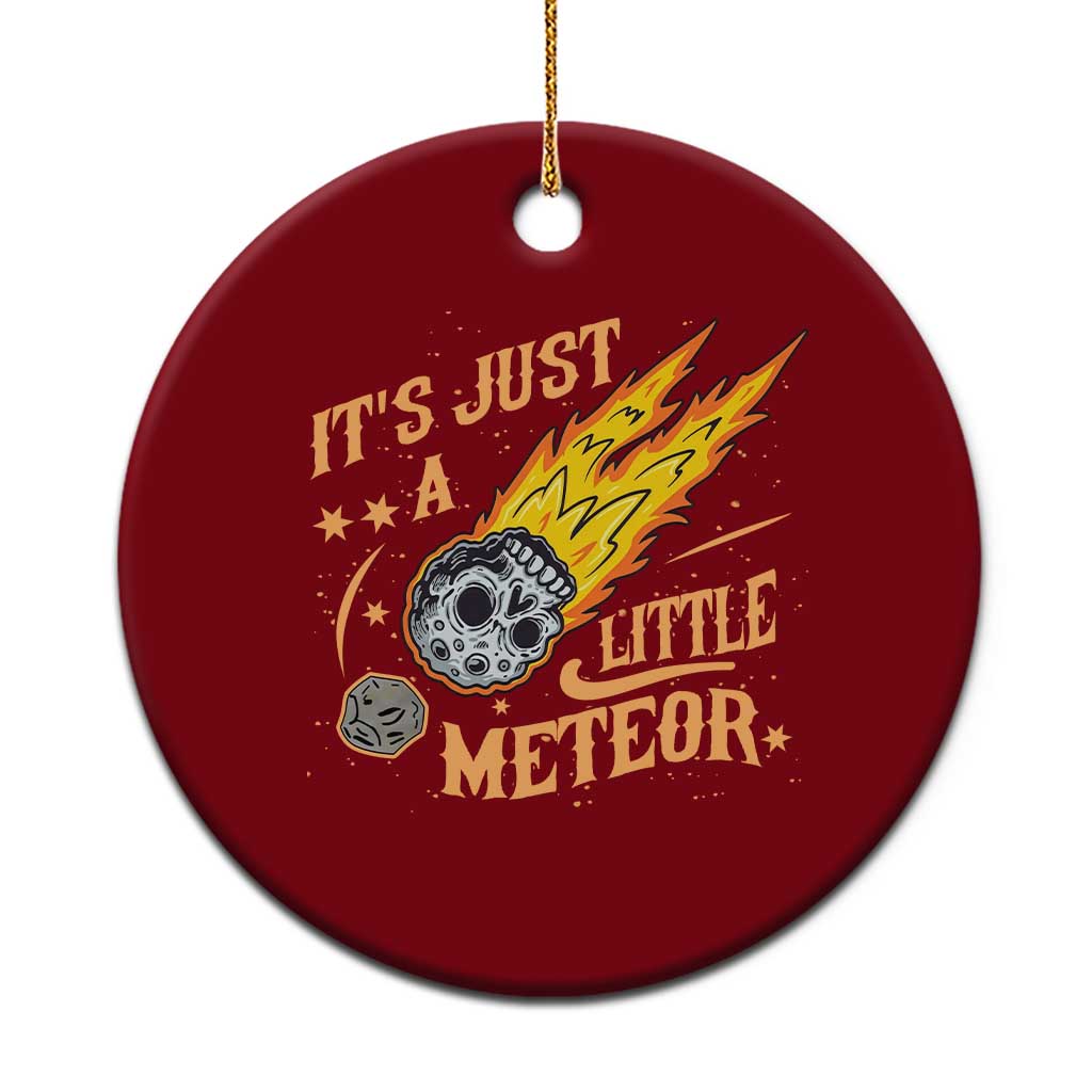 Funny Skull Meteorite Ceramic Ornament Just A Little Meteor