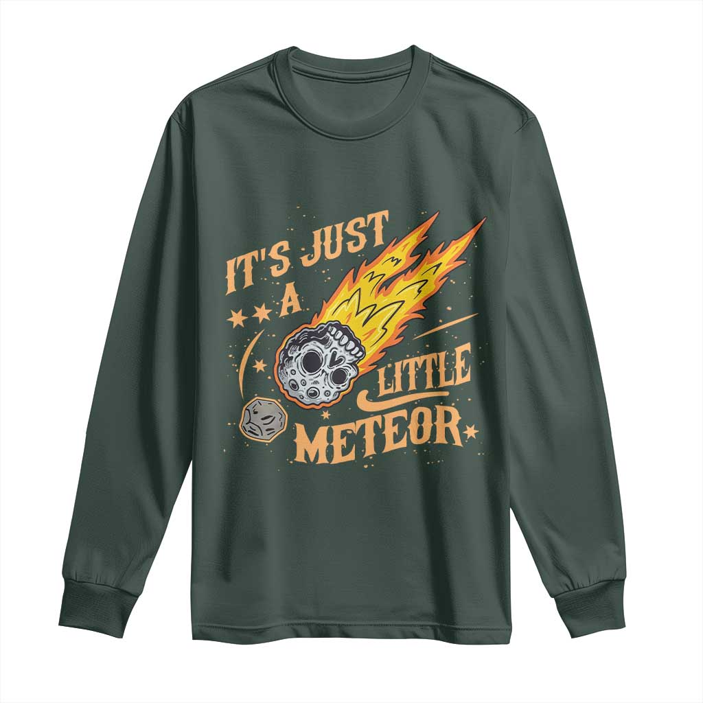Funny Skull Meteorite Long Sleeve Shirt Just A Little Meteor