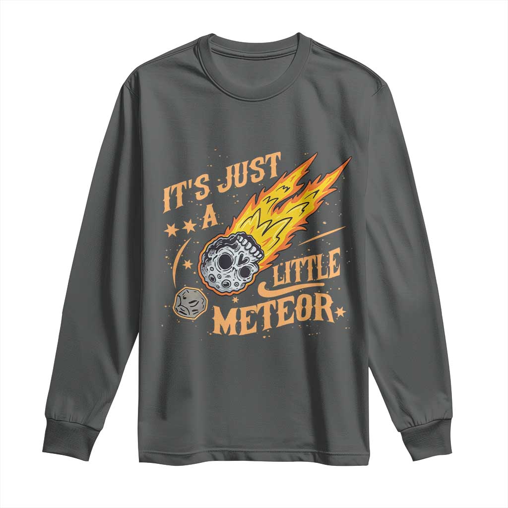 Funny Skull Meteorite Long Sleeve Shirt Just A Little Meteor