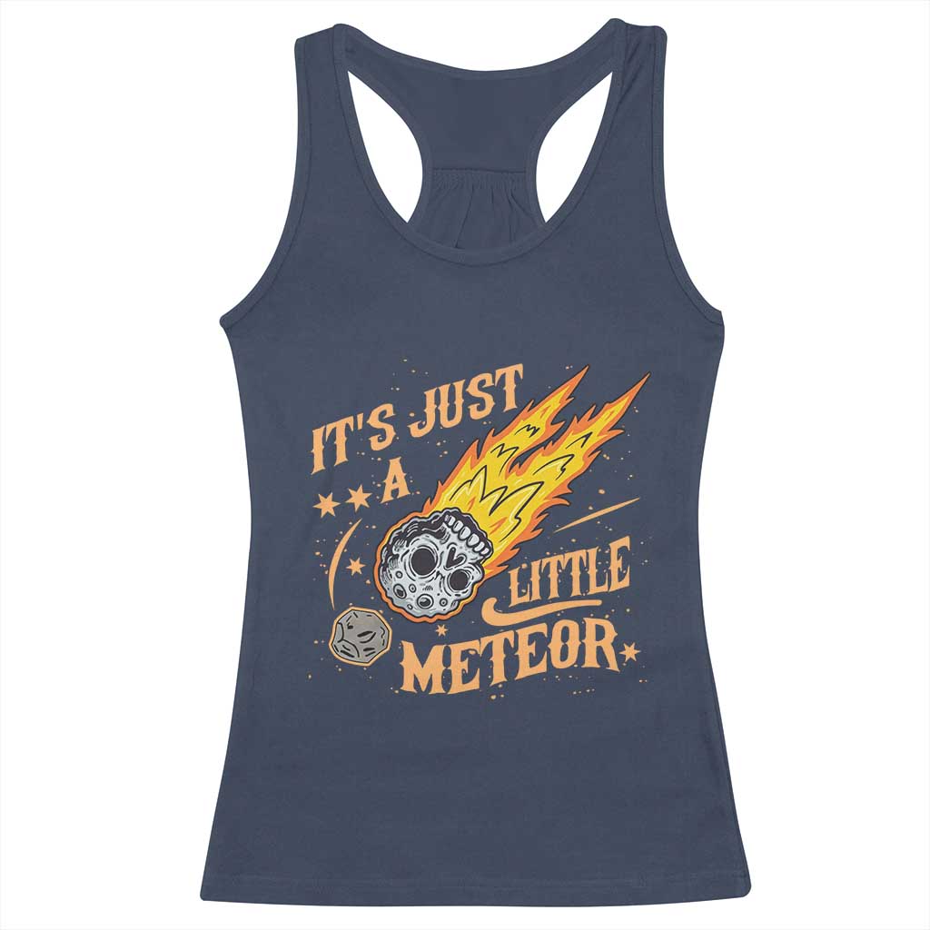 Funny Skull Meteorite Racerback Tank Top Just A Little Meteor