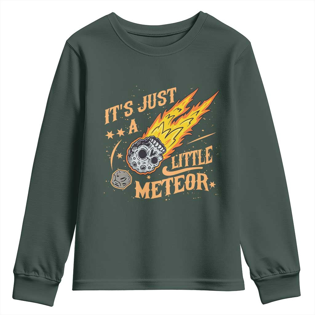 Funny Skull Meteorite Youth Sweatshirt Just A Little Meteor
