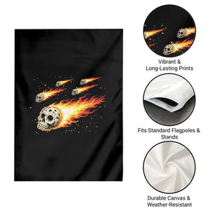 Skull Meteorite Garden Flag Deep Space Asteroid Meteor Shower