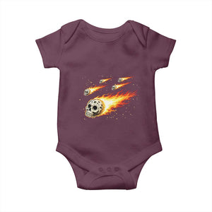 Skull Meteorite Baby Onesie Deep Space Asteroid Meteor Shower