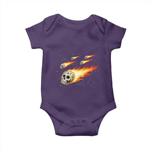 Skull Meteorite Baby Onesie Deep Space Asteroid Meteor Shower