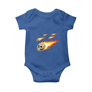 Skull Meteorite Baby Onesie Deep Space Asteroid Meteor Shower