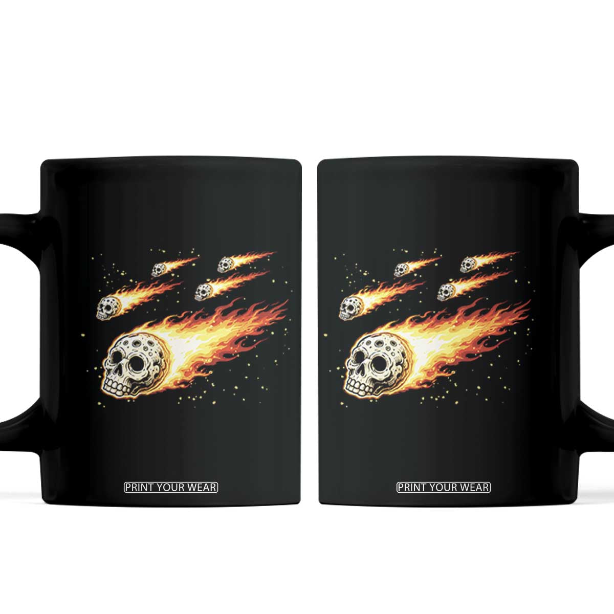 Skull Meteorite Coffee Mug Deep Space Asteroid Meteor Shower