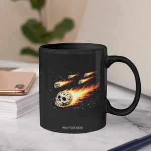 Skull Meteorite Coffee Mug Deep Space Asteroid Meteor Shower