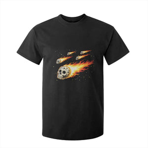 Skull Meteorite T Shirt For Kid Deep Space Asteroid Meteor Shower