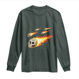 Skull Meteorite Long Sleeve Shirt Deep Space Asteroid Meteor Shower