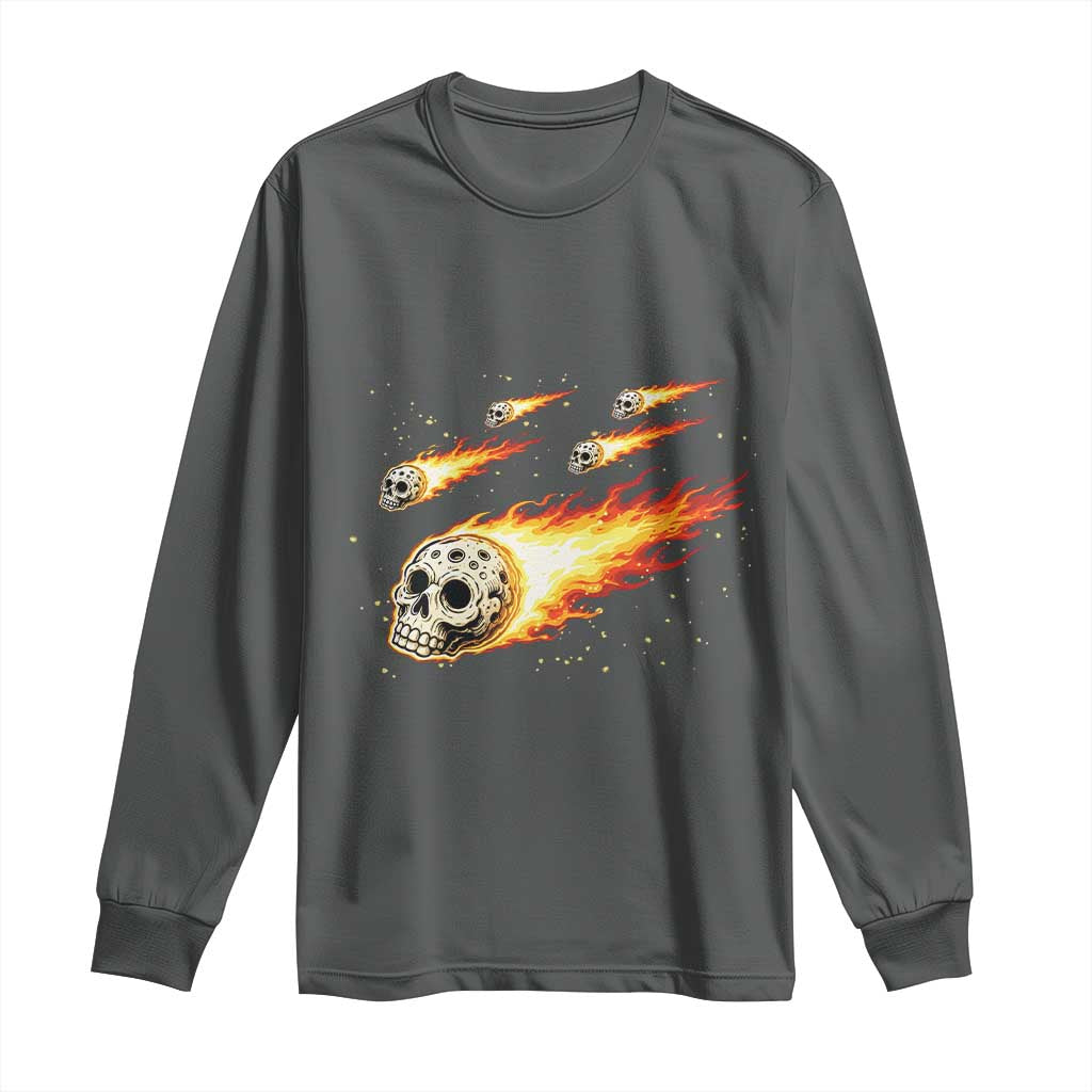 Skull Meteorite Long Sleeve Shirt Deep Space Asteroid Meteor Shower
