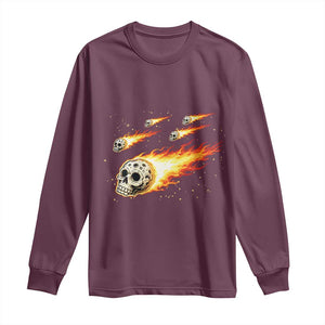 Skull Meteorite Long Sleeve Shirt Deep Space Asteroid Meteor Shower