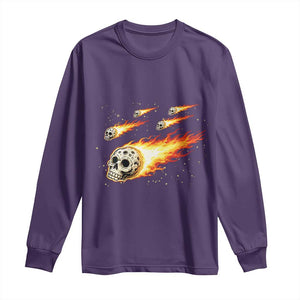 Skull Meteorite Long Sleeve Shirt Deep Space Asteroid Meteor Shower