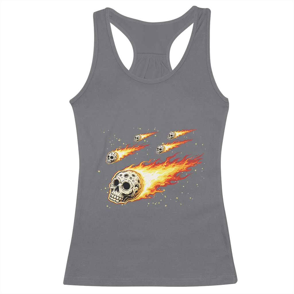 Skull Meteorite Racerback Tank Top Deep Space Asteroid Meteor Shower