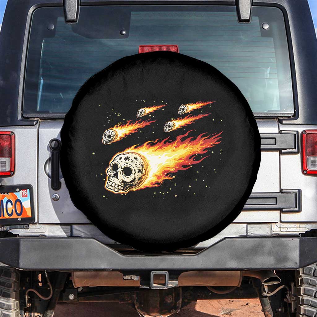 Skull Meteorite Spare Tire Cover Deep Space Asteroid Meteor Shower