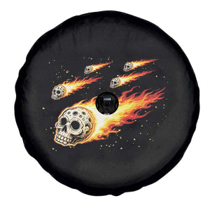 Skull Meteorite Spare Tire Cover Deep Space Asteroid Meteor Shower