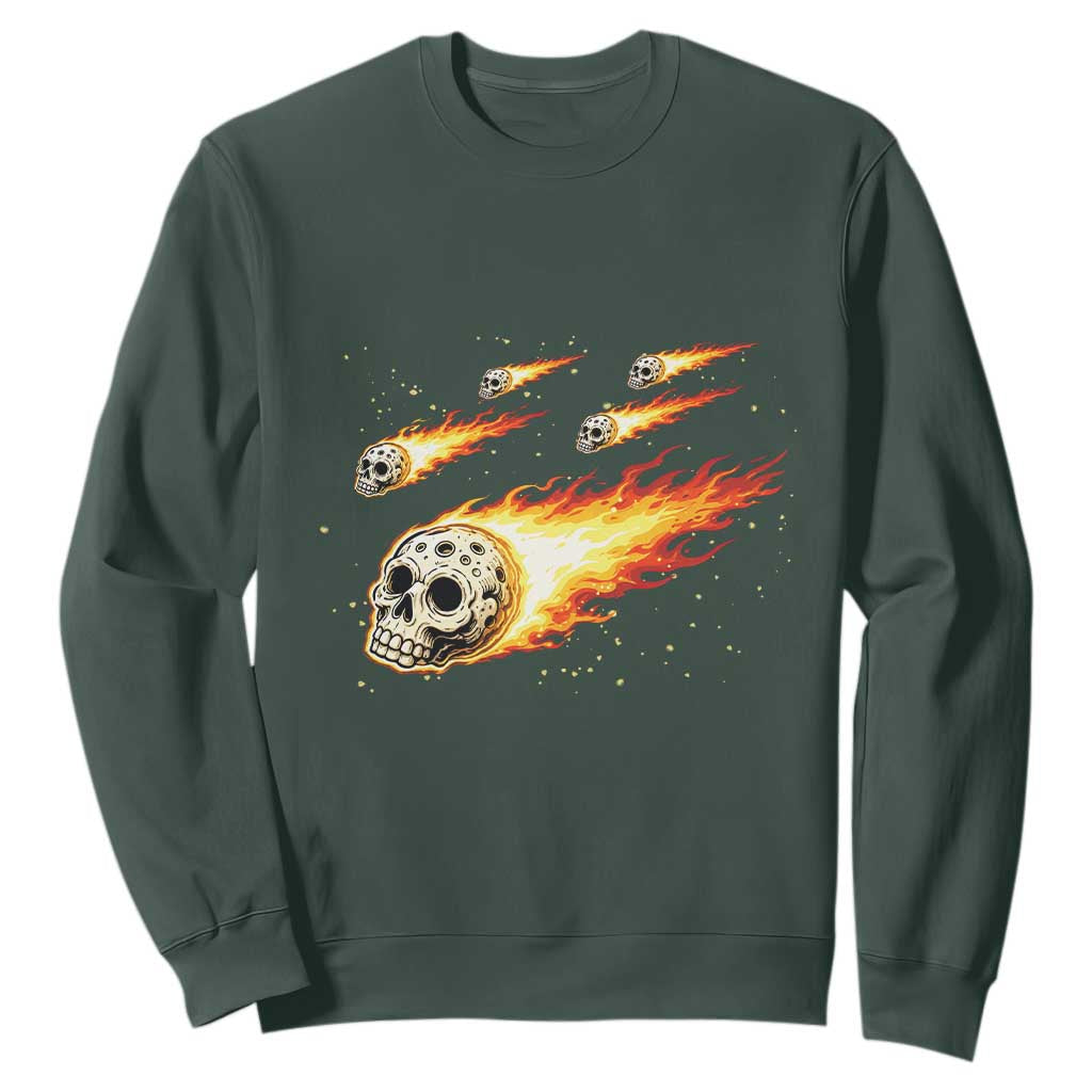 Skull Meteorite Sweatshirt Deep Space Asteroid Meteor Shower