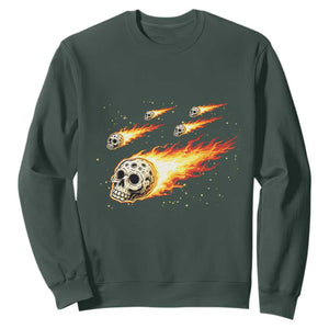 Skull Meteorite Sweatshirt Deep Space Asteroid Meteor Shower