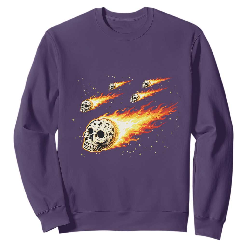 Skull Meteorite Sweatshirt Deep Space Asteroid Meteor Shower