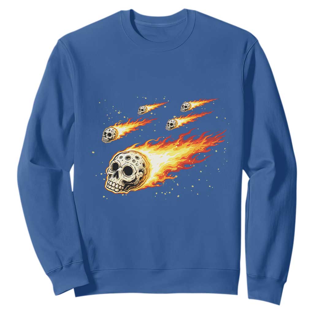 Skull Meteorite Sweatshirt Deep Space Asteroid Meteor Shower