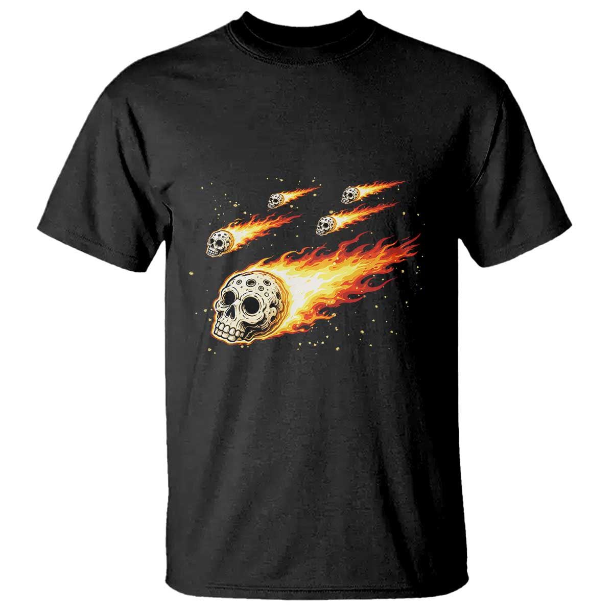 Skull Meteorite T Shirt Deep Space Asteroid Meteor Shower