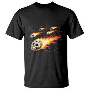 Skull Meteorite T Shirt Deep Space Asteroid Meteor Shower
