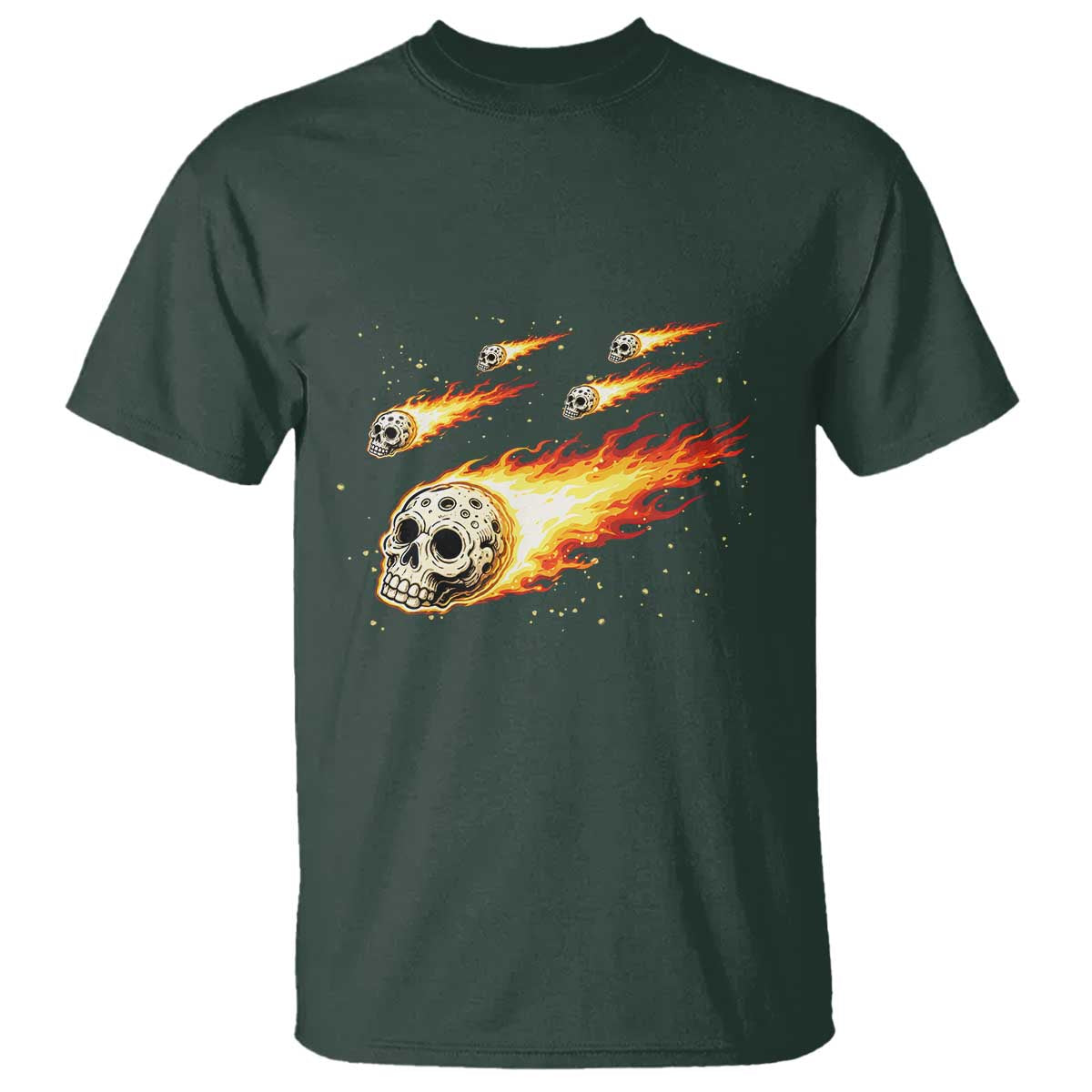Skull Meteorite T Shirt Deep Space Asteroid Meteor Shower