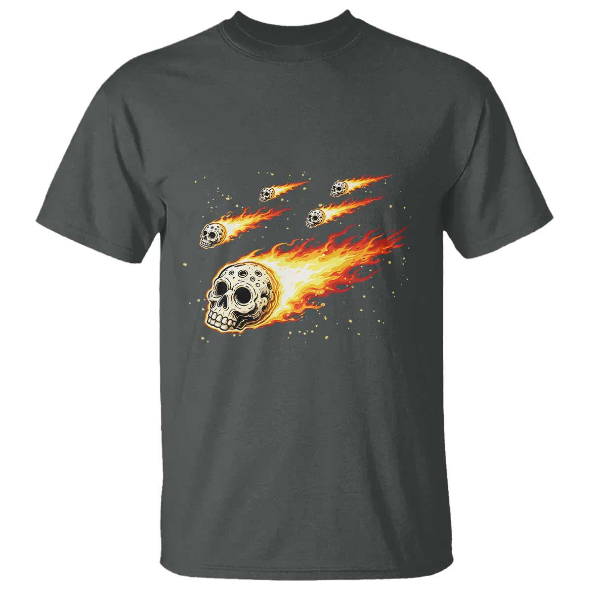 Skull Meteorite T Shirt Deep Space Asteroid Meteor Shower