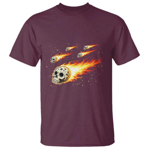 Skull Meteorite T Shirt Deep Space Asteroid Meteor Shower