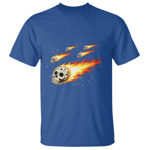 Skull Meteorite T Shirt Deep Space Asteroid Meteor Shower