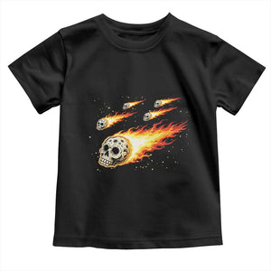 Skull Meteorite Toddler T Shirt Deep Space Asteroid Meteor Shower