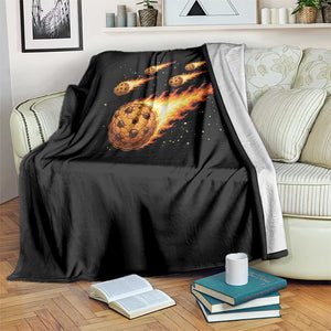 Cookie Meteor Shower Throw Blanket Funny Space Dessert