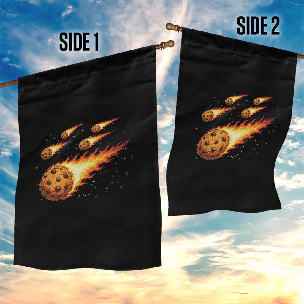Cookie Meteor Shower Garden Flag Funny Space Dessert