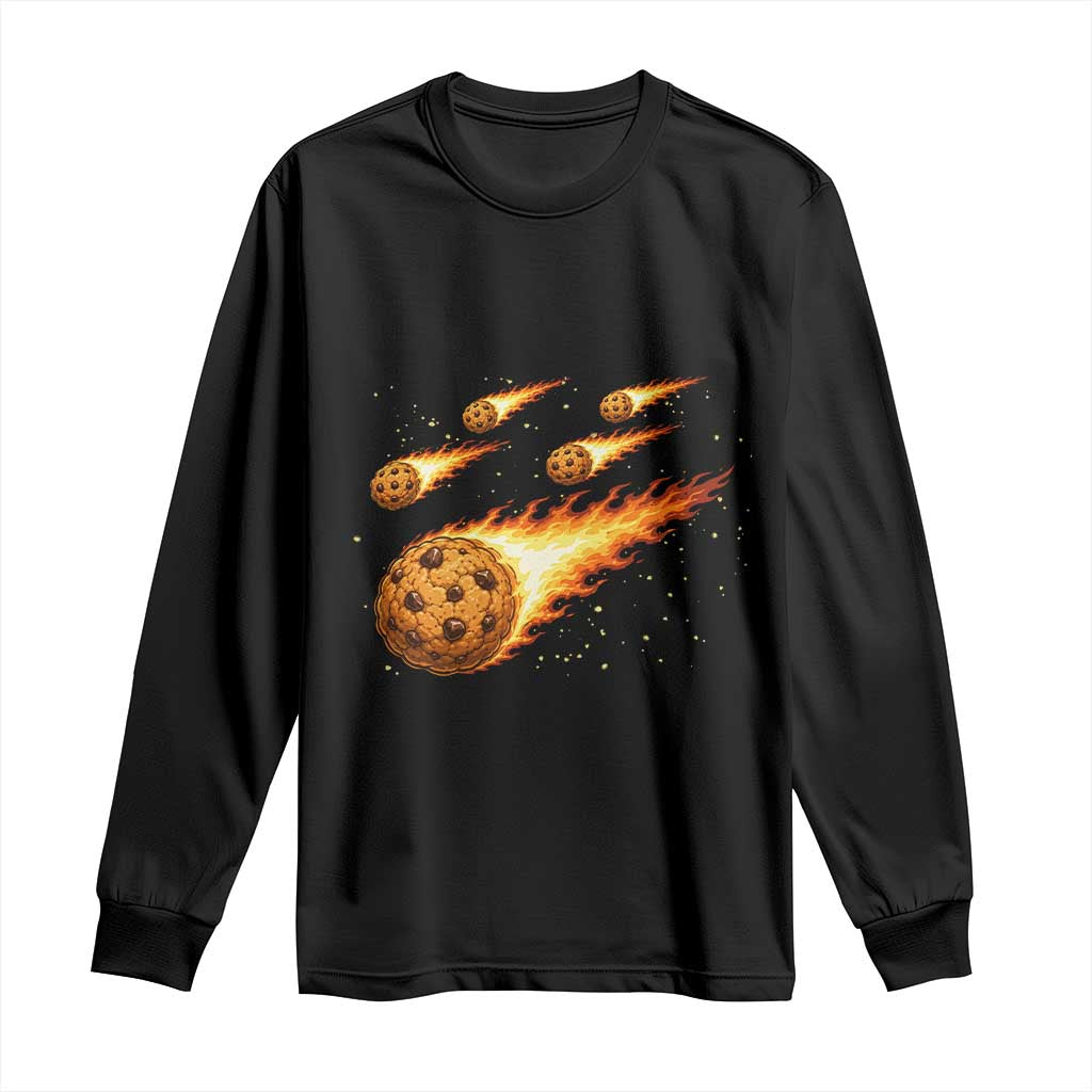 Cookie Meteor Shower Long Sleeve Shirt Funny Space Dessert