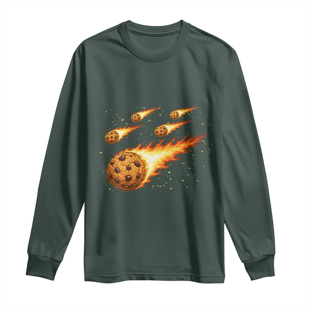 Cookie Meteor Shower Long Sleeve Shirt Funny Space Dessert