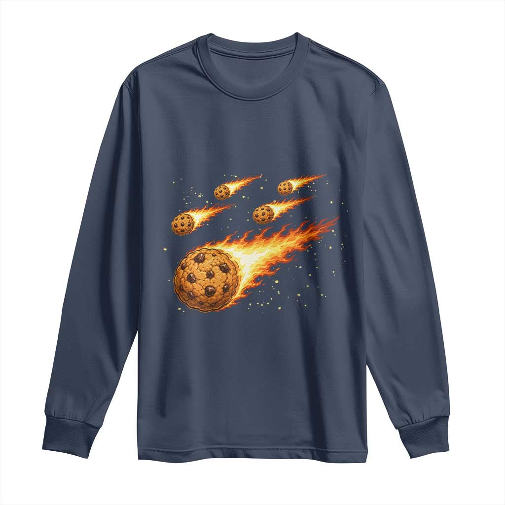 Cookie Meteor Shower Long Sleeve Shirt Funny Space Dessert