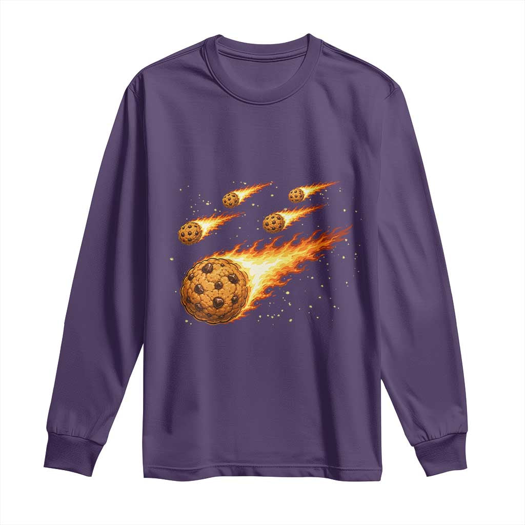 Cookie Meteor Shower Long Sleeve Shirt Funny Space Dessert