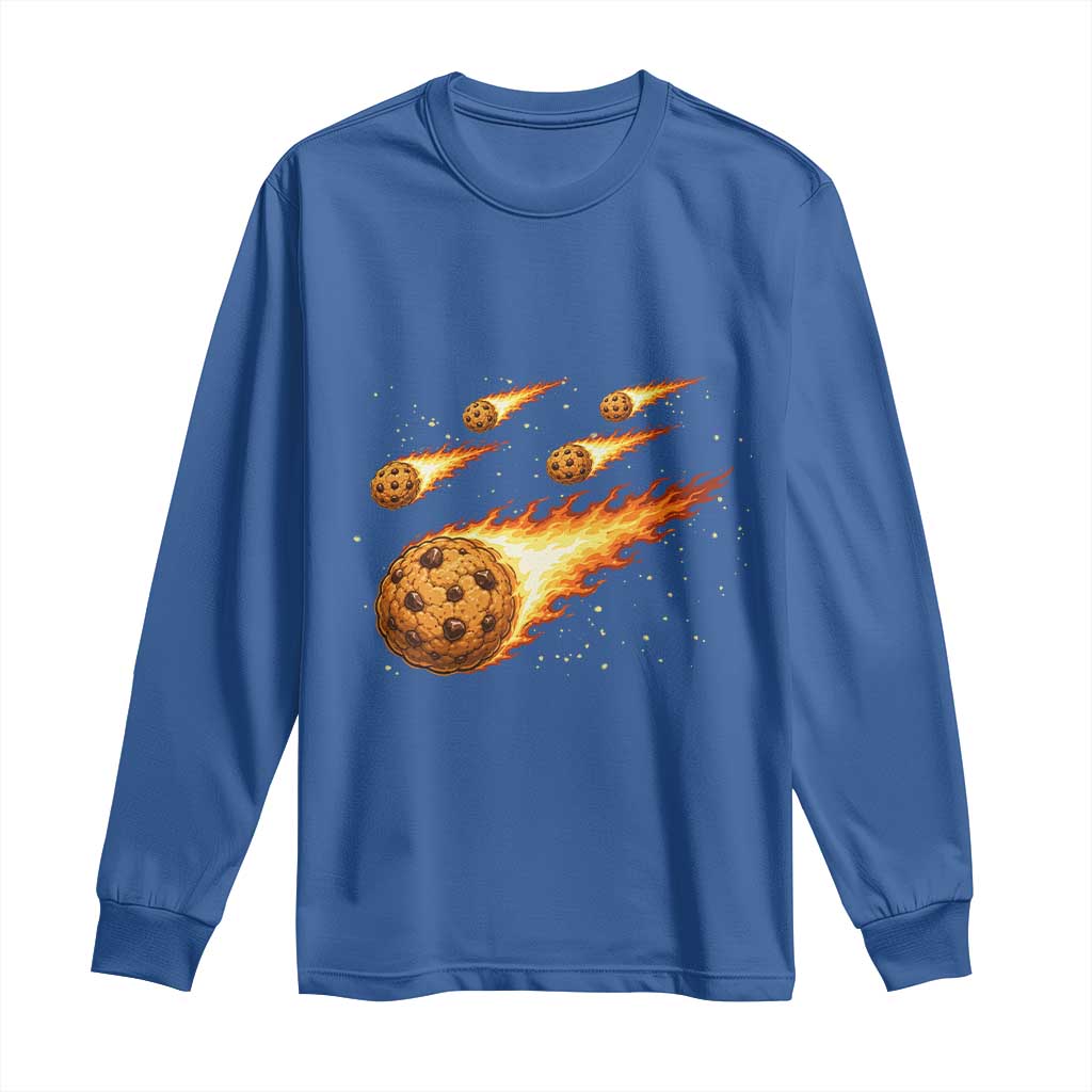 Cookie Meteor Shower Long Sleeve Shirt Funny Space Dessert