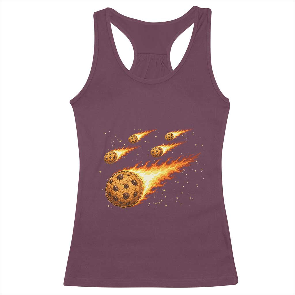 Cookie Meteor Shower Racerback Tank Top Funny Space Dessert