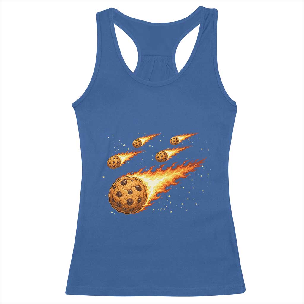 Cookie Meteor Shower Racerback Tank Top Funny Space Dessert