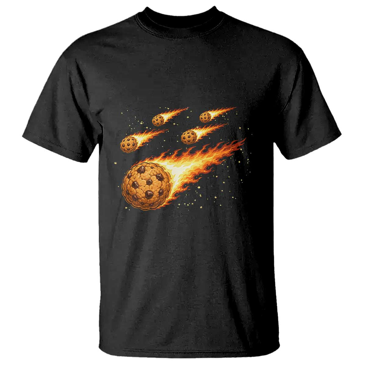 Cookie Meteor Shower T Shirt Funny Space Dessert TS12 Black Print Your Wear