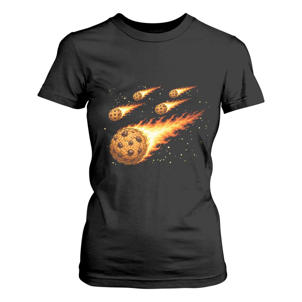 Cookie Meteor Shower T Shirt For Women Funny Space Dessert